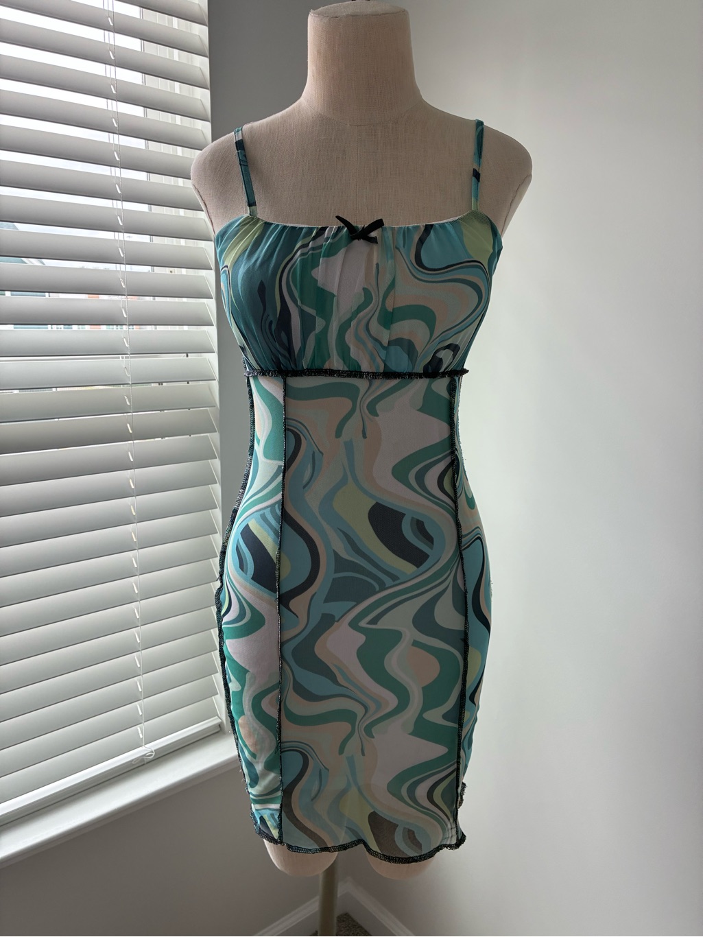 Rue21 Y2k Colorful Mesh Sleeveless Mini Dress